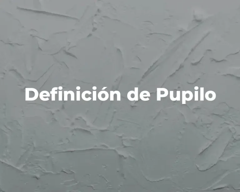 Definición de Pupilo
