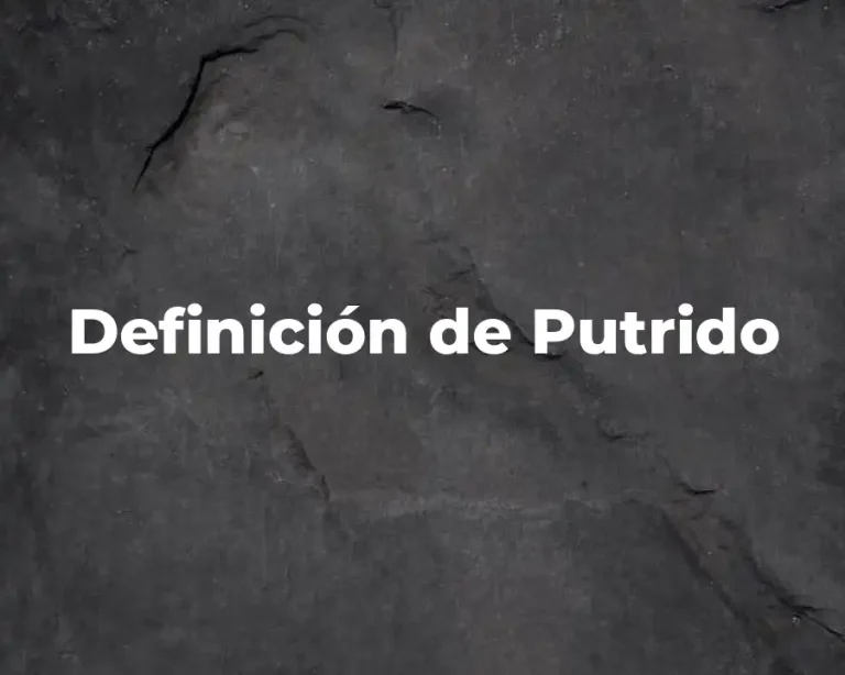 Definición de Putrido