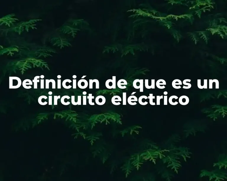 Definición de que es un circuito eléctrico