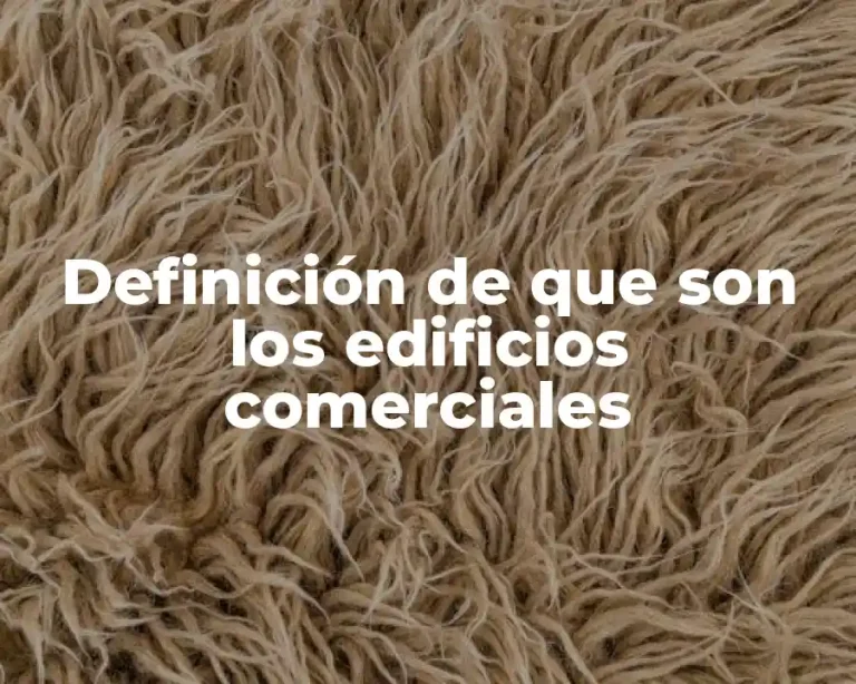 Definición de que son los edificios comerciales