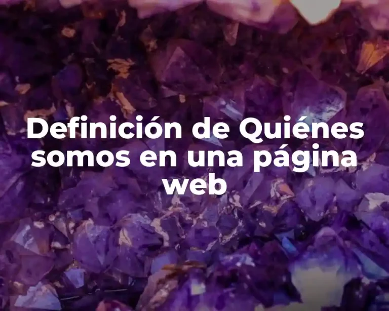 Definición de Quiénes somos en una página web
