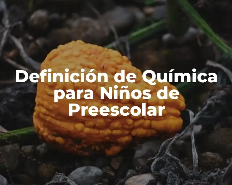 Definición de Química para Niños de Preescolar