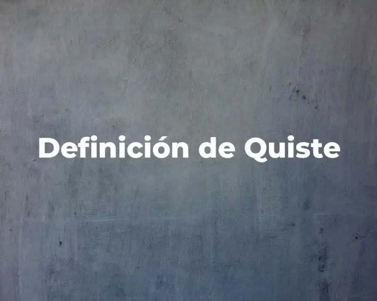 Definición de Quiste