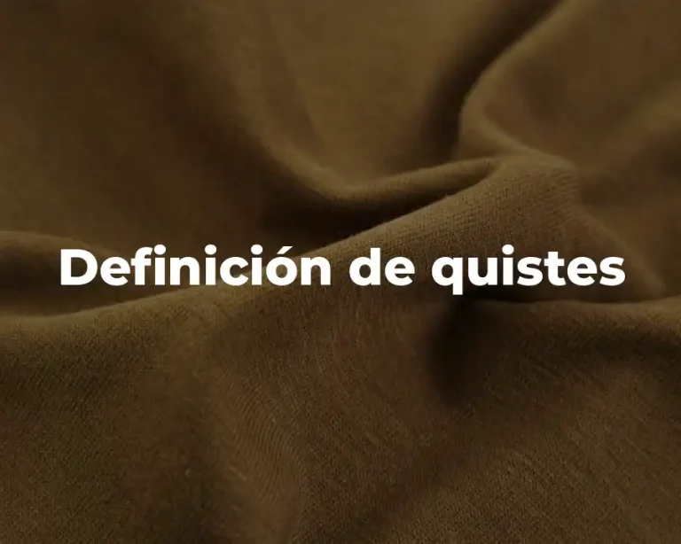 Definición de quistes