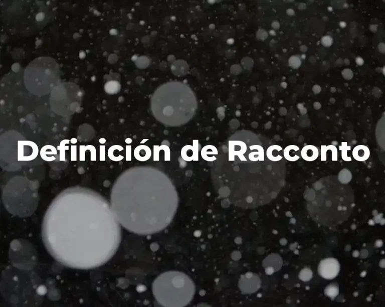 Definición de Racconto