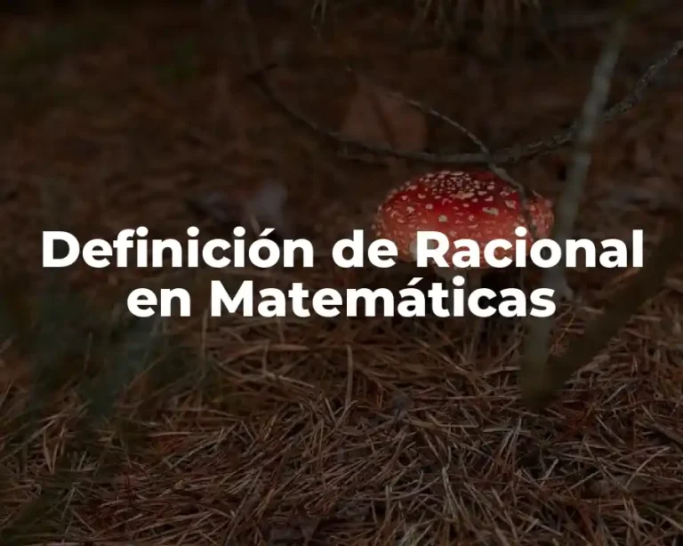 Definición de Racional en Matemáticas