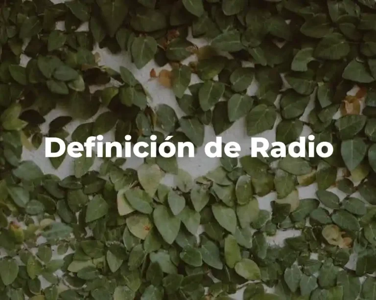 Definición de Radio