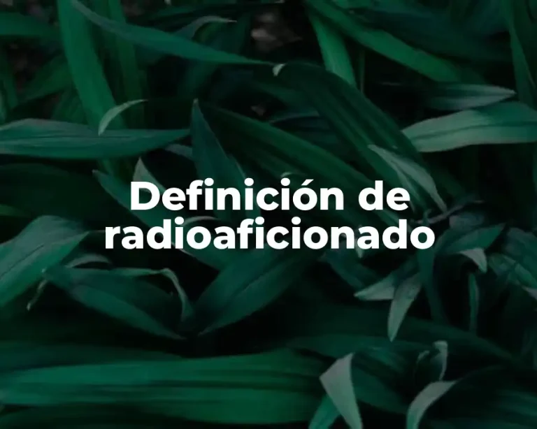 Definición de radioaficionado