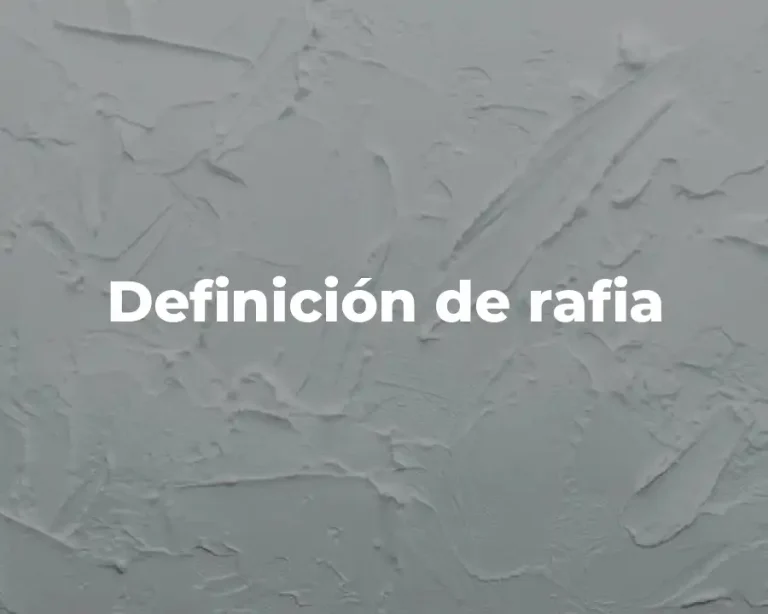 Definición de rafia