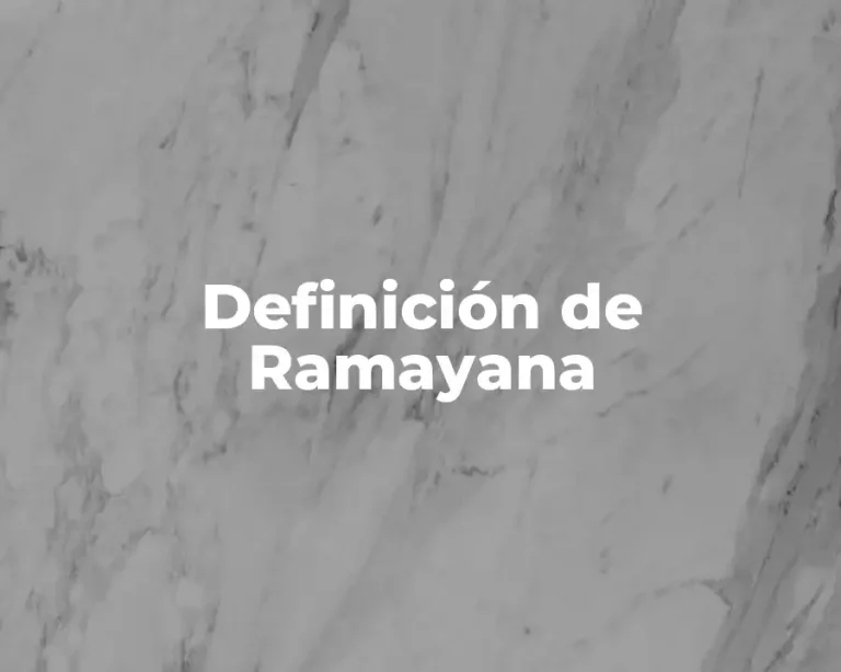 Definición de Ramayana