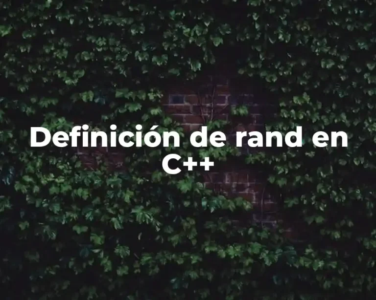 Definición de rand en C++