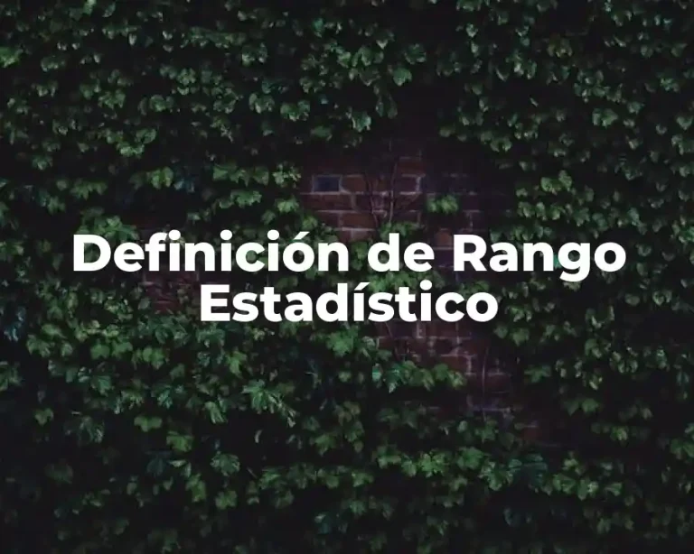 Definición de Rango Estadístico