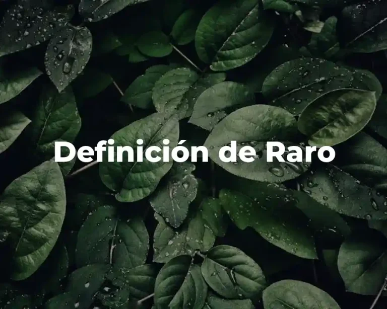 Definición de Raro