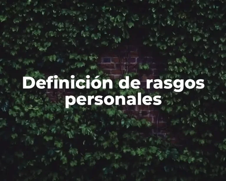 Definición de rasgos personales