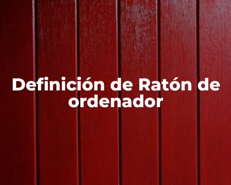 Definición de Ratón de ordenador