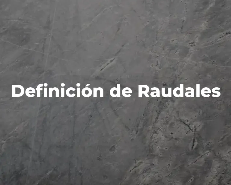 Definición de Raudales