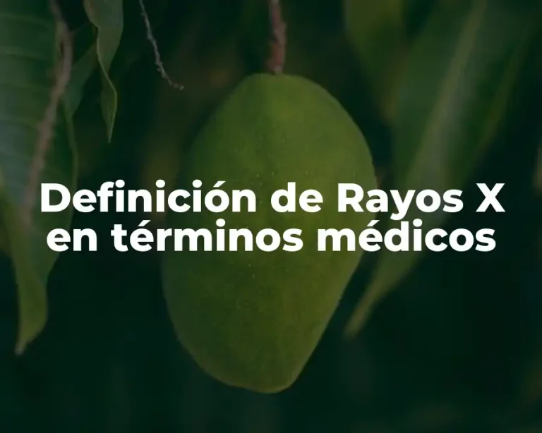 Definición de Rayos X en términos médicos