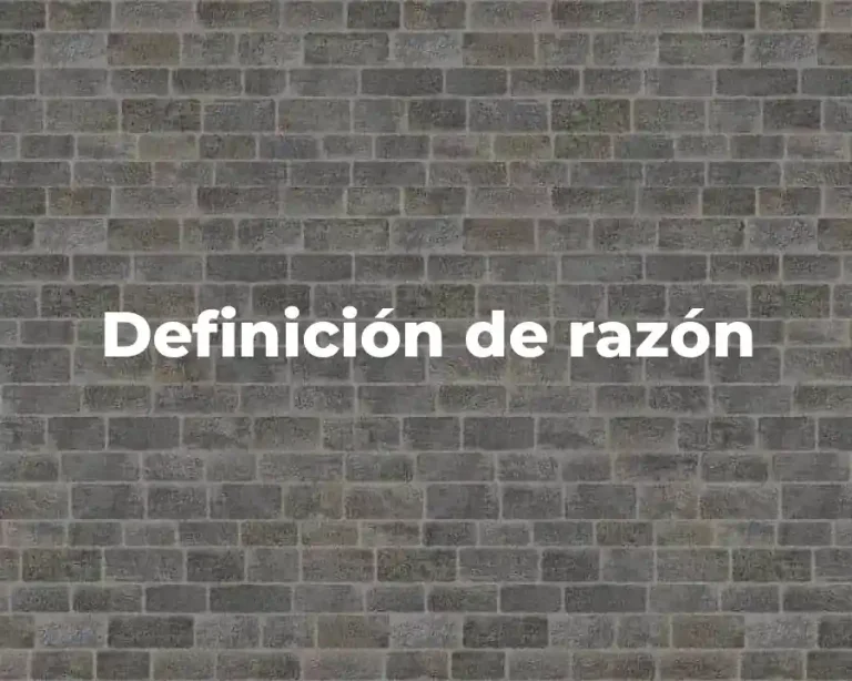 Definición de razón