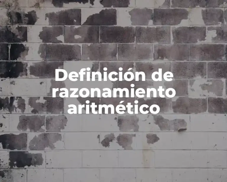 Definición de razonamiento aritmético