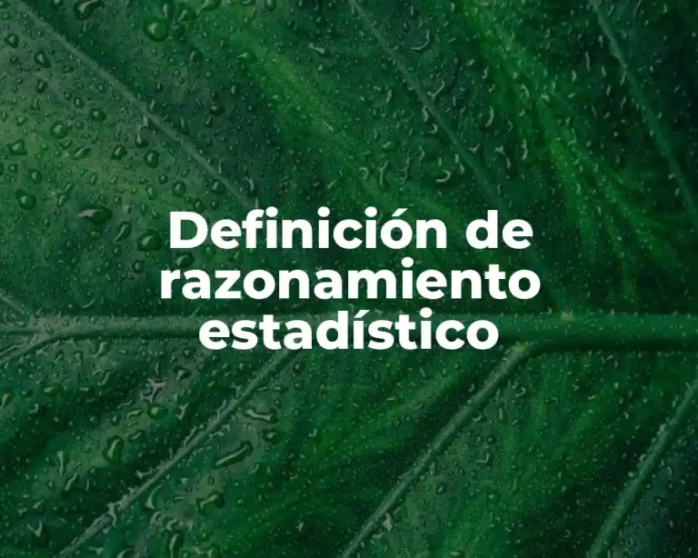 Definición de razonamiento estadístico