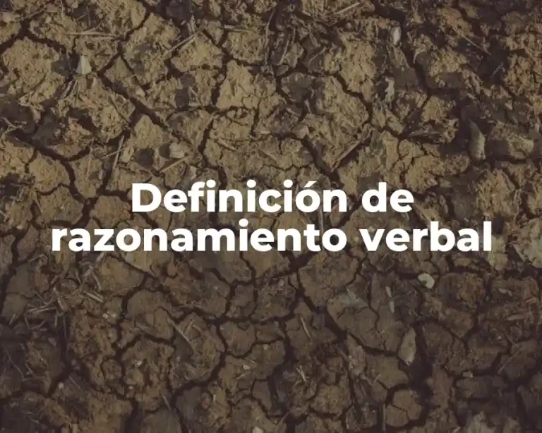 Definición de razonamiento verbal