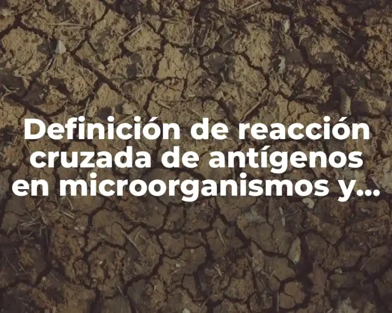 Definición de reacción cruzada de antígenos en microorganismos y células humanas