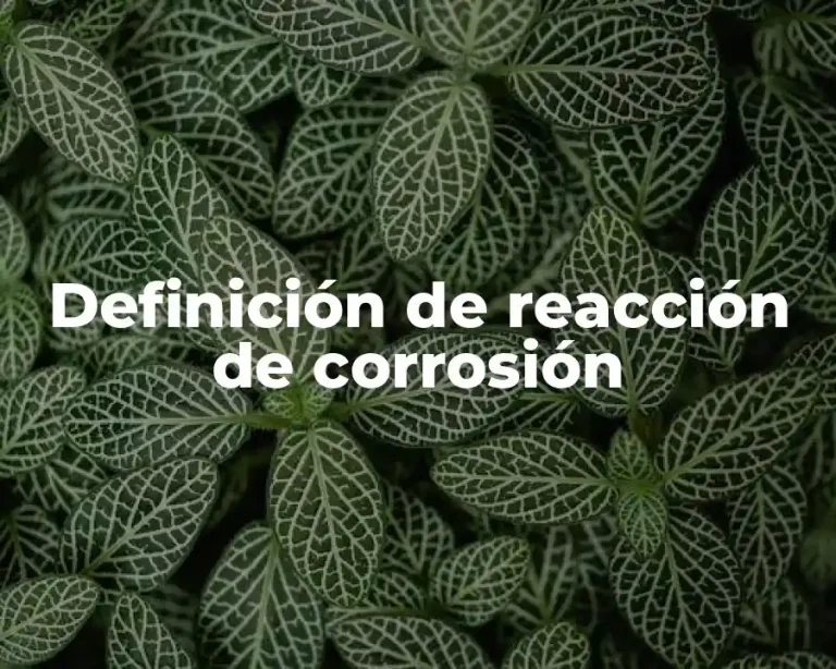 Definición de reacción de corrosión