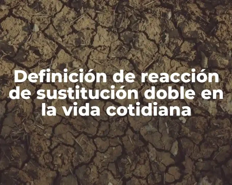 Definición de reacción de sustitución doble en la vida cotidiana