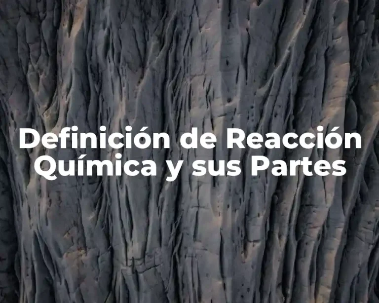 Definición de Reacción Química y sus Partes