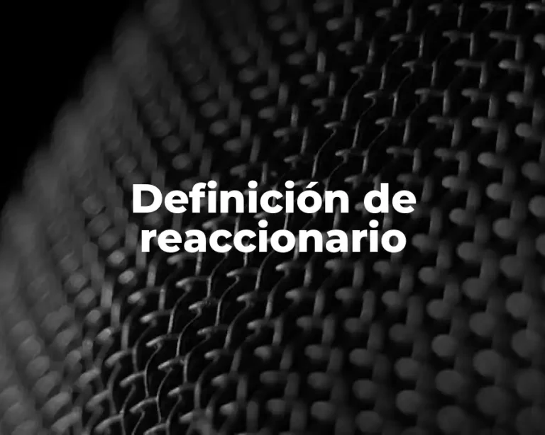 Definición de reaccionario