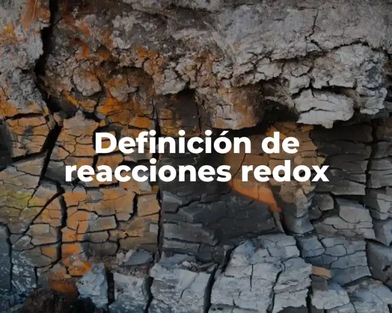 Definición de reacciones redox