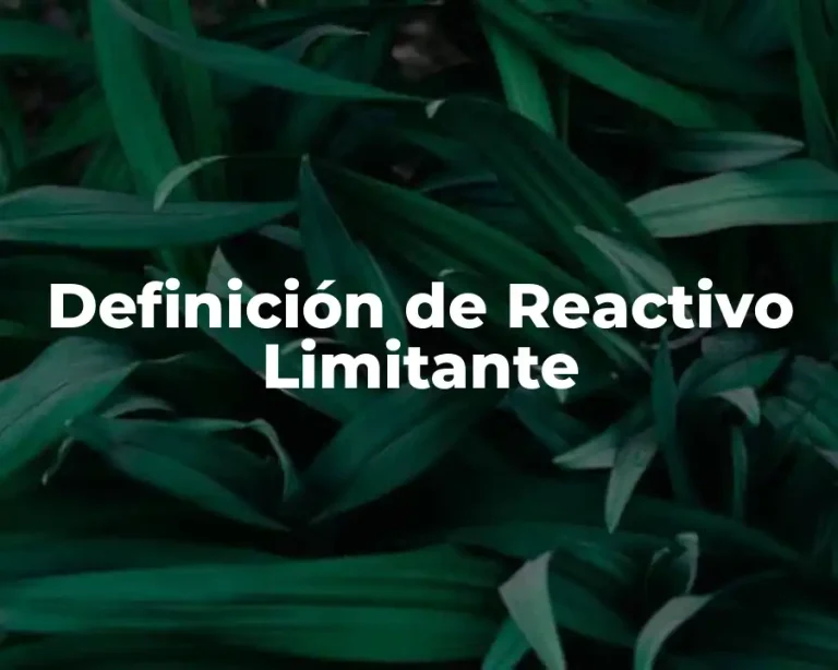 Definición de Reactivo Limitante