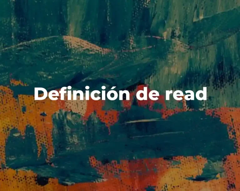 Definición de read