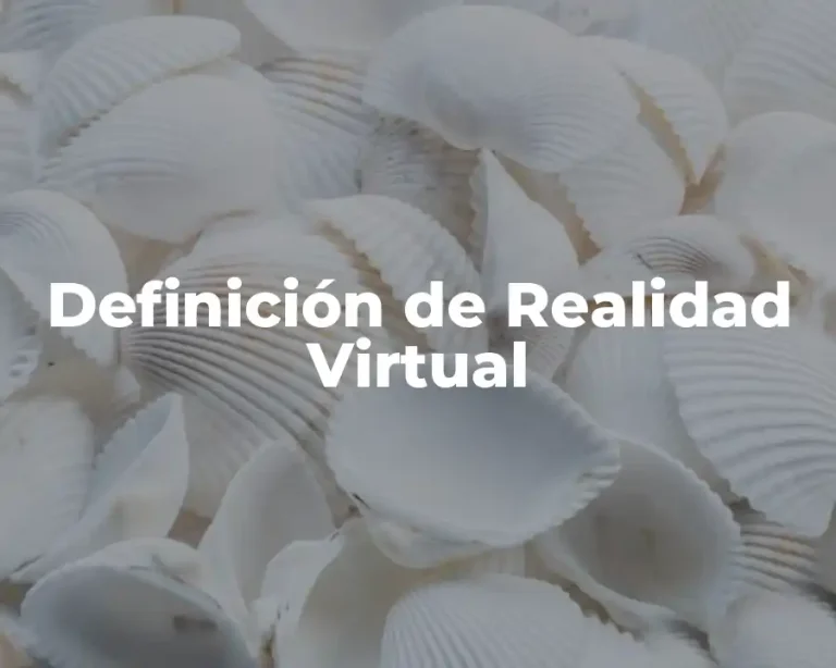 Definición de Realidad Virtual