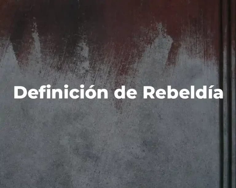 Definición de Rebeldía