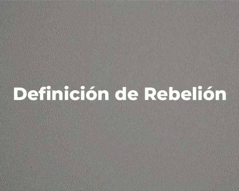 Definición de Rebelión