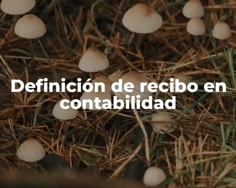 Definición de recibo en contabilidad