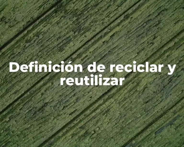 Definición de reciclar y reutilizar