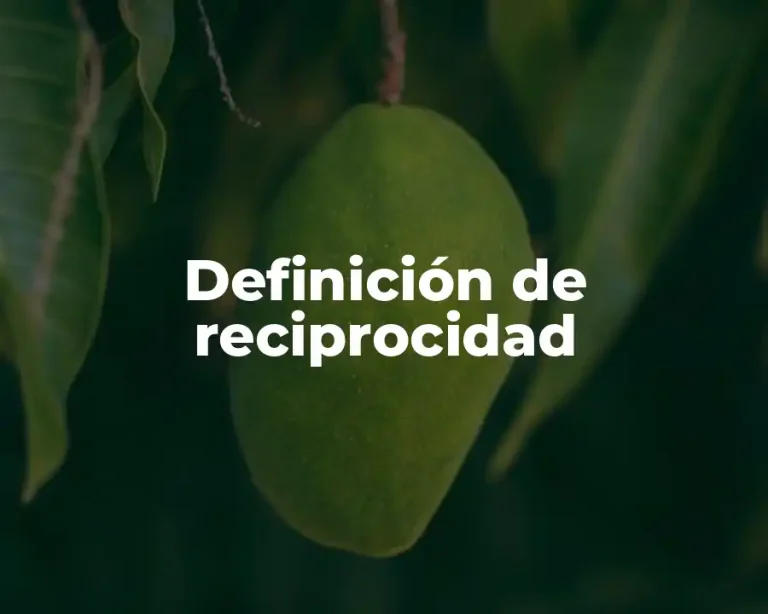 Definición de reciprocidad