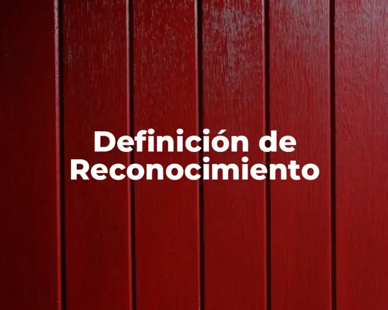 Definición de Reconocimiento