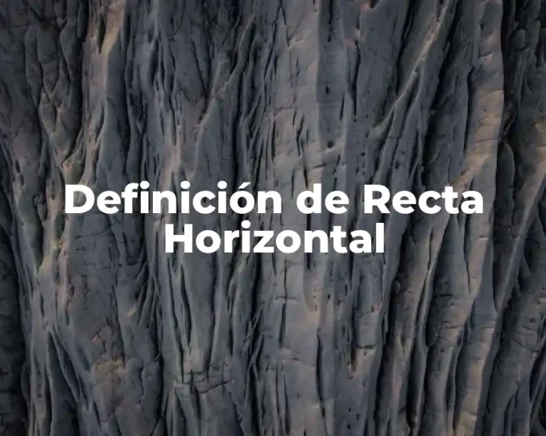 Definición de Recta Horizontal
