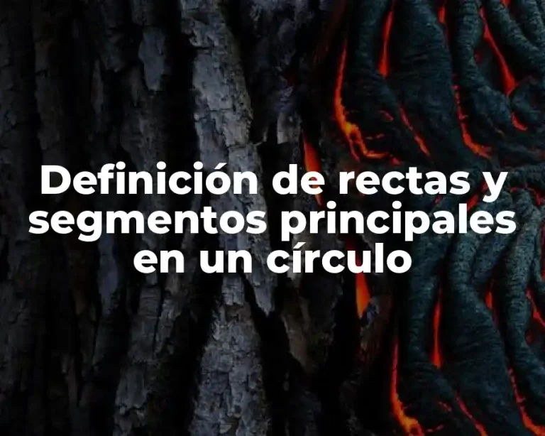 Definición de rectas y segmentos principales en un círculo