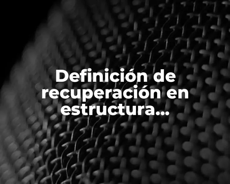 Definición de recuperación en estructura socioeconómica de México