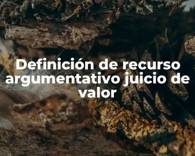 Definición de recurso argumentativo juicio de valor