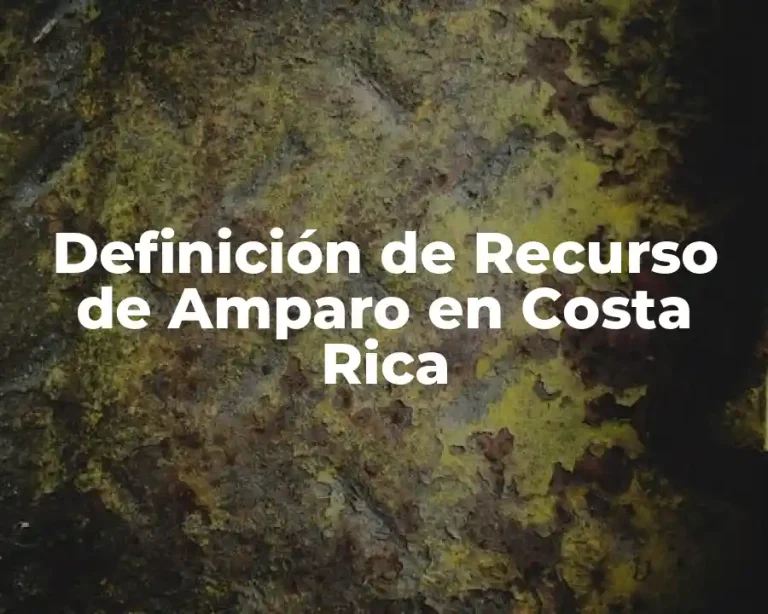 Definición de Recurso de Amparo en Costa Rica
