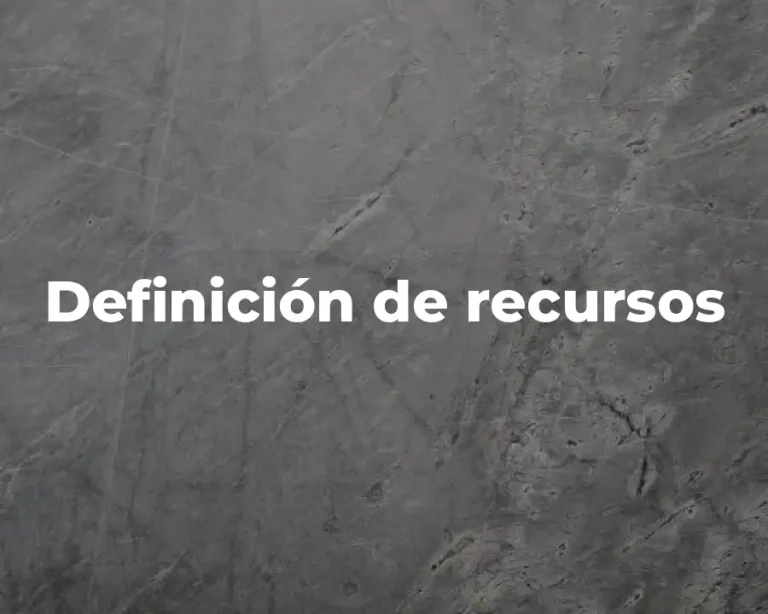 Definición de recursos