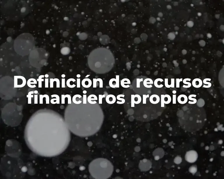 Definición de recursos financieros propios