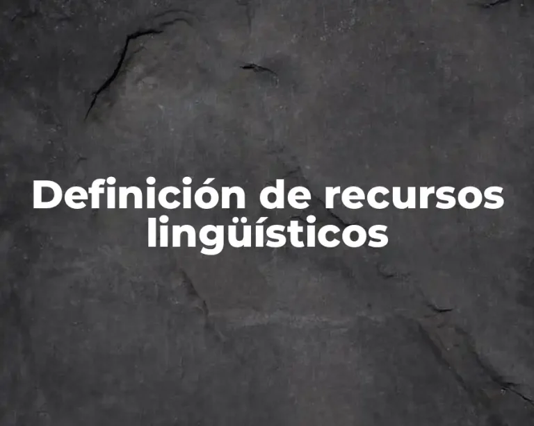 Definición de recursos lingüísticos