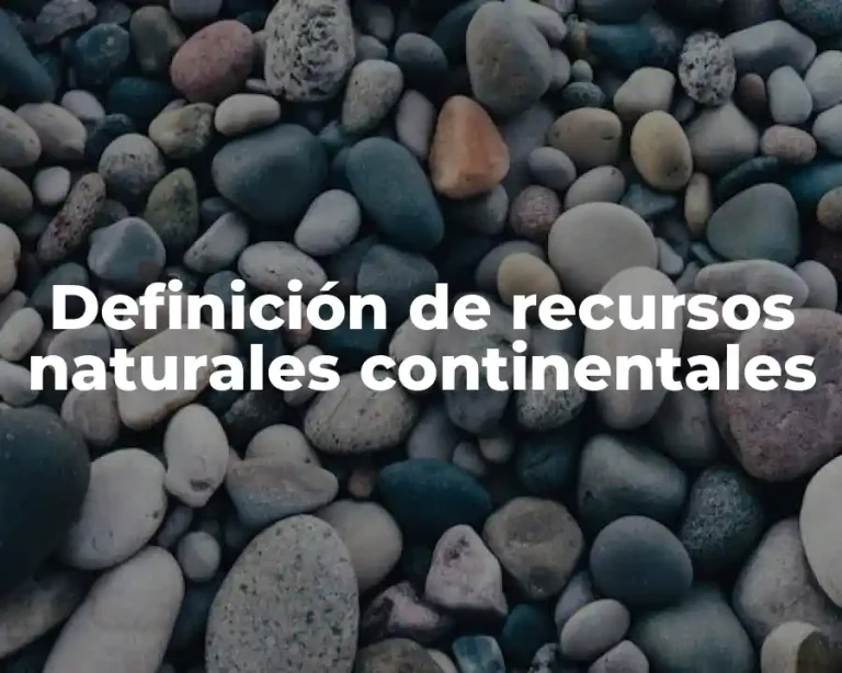 Definición de recursos naturales continentales