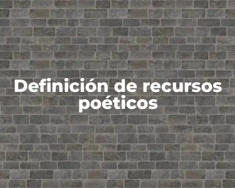 Definición de recursos poéticos